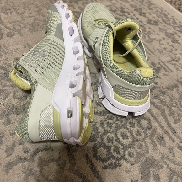 On Running Women's Athletic Shoes - Light Green and White